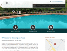 Tablet Screenshot of kensingtonplacegreensboro.com